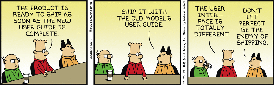 Ship Without Manual  - Dilbert by Scott Adams