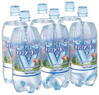 Вода минеральная Сенежская газированная, ПЭТ, 6 шт. по 1 л