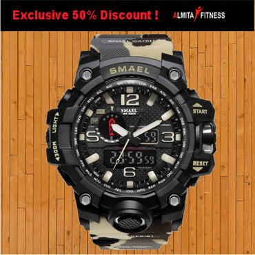 Smael Men Military Waterproof Sport Watch