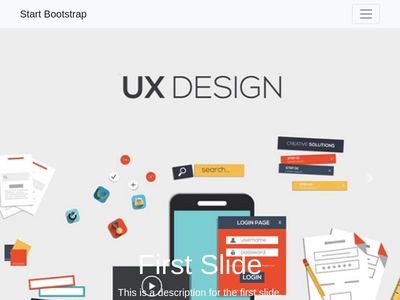 bootstrap 4.1.1 landing carousel