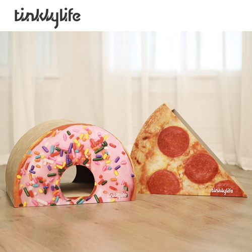 TINKLYLIFE DESIGN FOOD ELEMEN&tau;S CAT HOUSE and SCRATCHER CARDBOARD