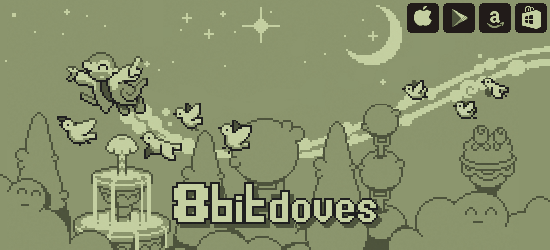 8bit doves on mobile