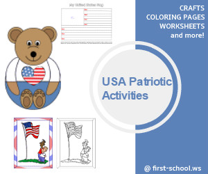 Activities and crafts for Memorial Day, Flag Day and 4th of July