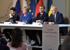 Совместная пресс-конференция по итогам встречи в &laquo;нормандском формате&raquo;
