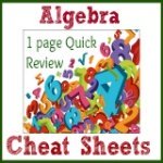 Algebra Cheat Sheets