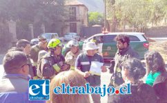 Los organismos de emergencia se constituyeron durante la ma&ntilde;ana de ayer mi&eacute;rcoles en el sector Las Compuertas de Catemu.