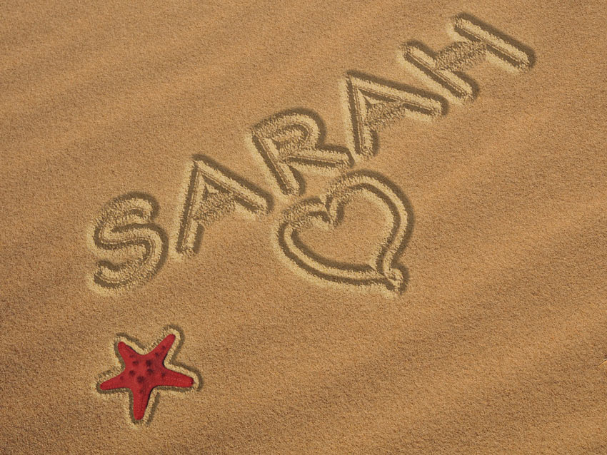 How To Write A Name In Sand Using Photoshop Video Tutorial psd-dude.com Tutorials
