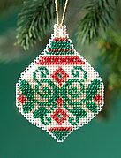 Emerald Flourish - Beaded Cross Stitch Kit
