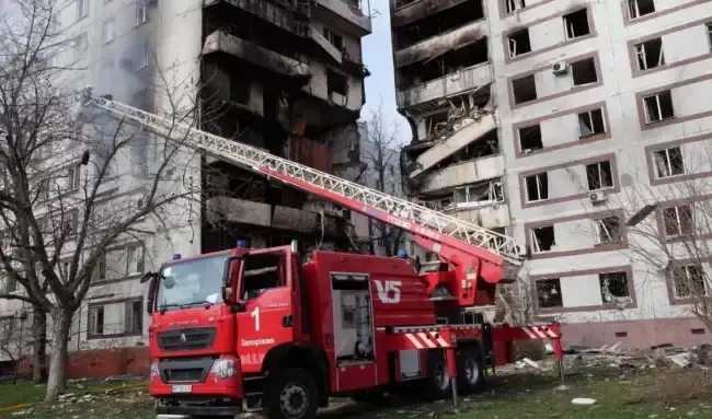 Зруйнований росіянами будинок по вул. Запорізькій, 2-Б
