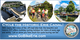Go Bike Erie! | Cycle the Historic Erie Canal | With nearly 400 miles of flat, off-road bike trail, the beautiful and historic ECT offers multiway cycling holidays for riders of every age and ability. Let us show you how much fun cycle touring can be!
