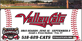 Valley Cats | 2019 Season: June 15 - September 2 at Joseph L. Bruno Stadium - Troy, NY