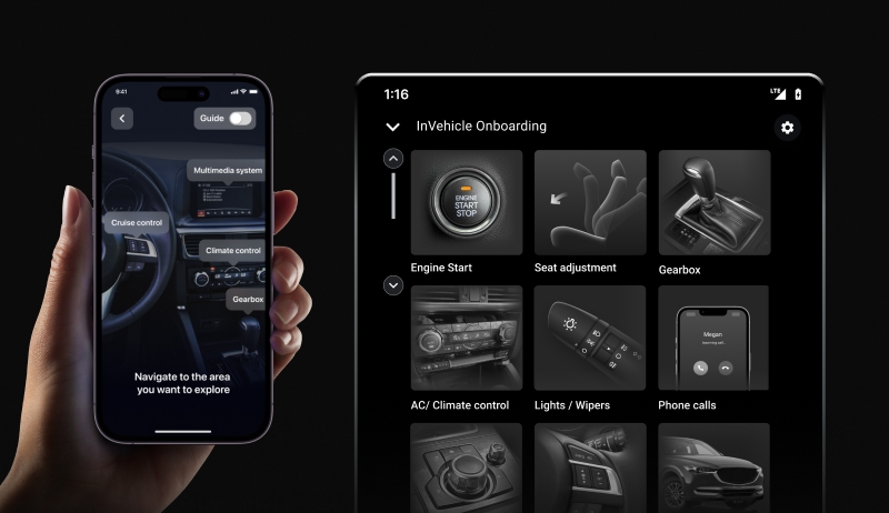 A unique in-vehicle onboarding system. Powered by ML and AR