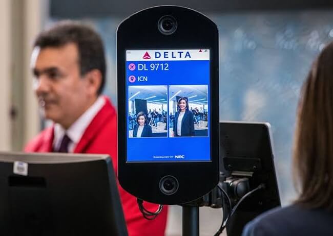 biometric screening USA airports, biometric technology, facial recognition system USA