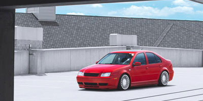 A lowered and tuned VW Jetta