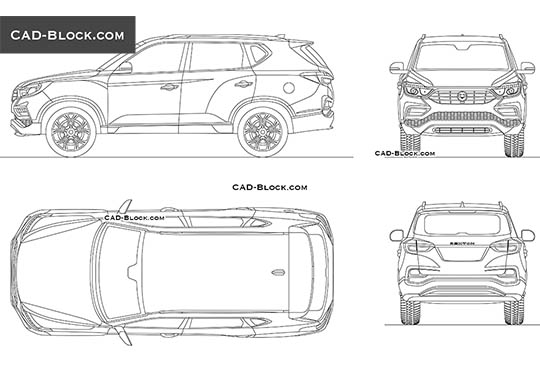 SsangYong Rexton - download free CAD Block