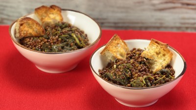 Zuppa di lenticchie e friarielli