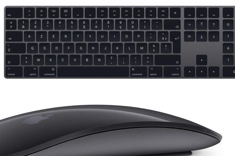Le Magic Keyboard &agrave; 110&euro; (blanc et gris sid&eacute;ral), la Magic Mouse &agrave; 64&euro;