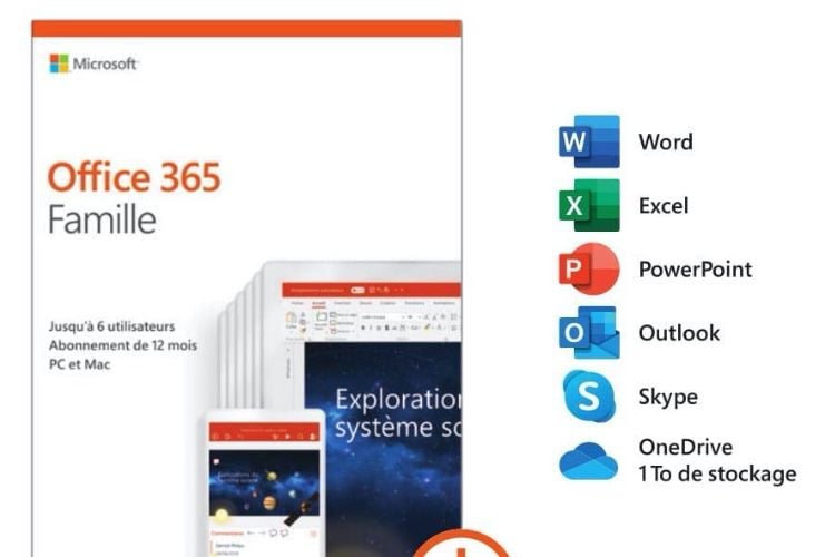 Un an de suite Office 365 Famille pour 50&euro; (moiti&eacute; prix)