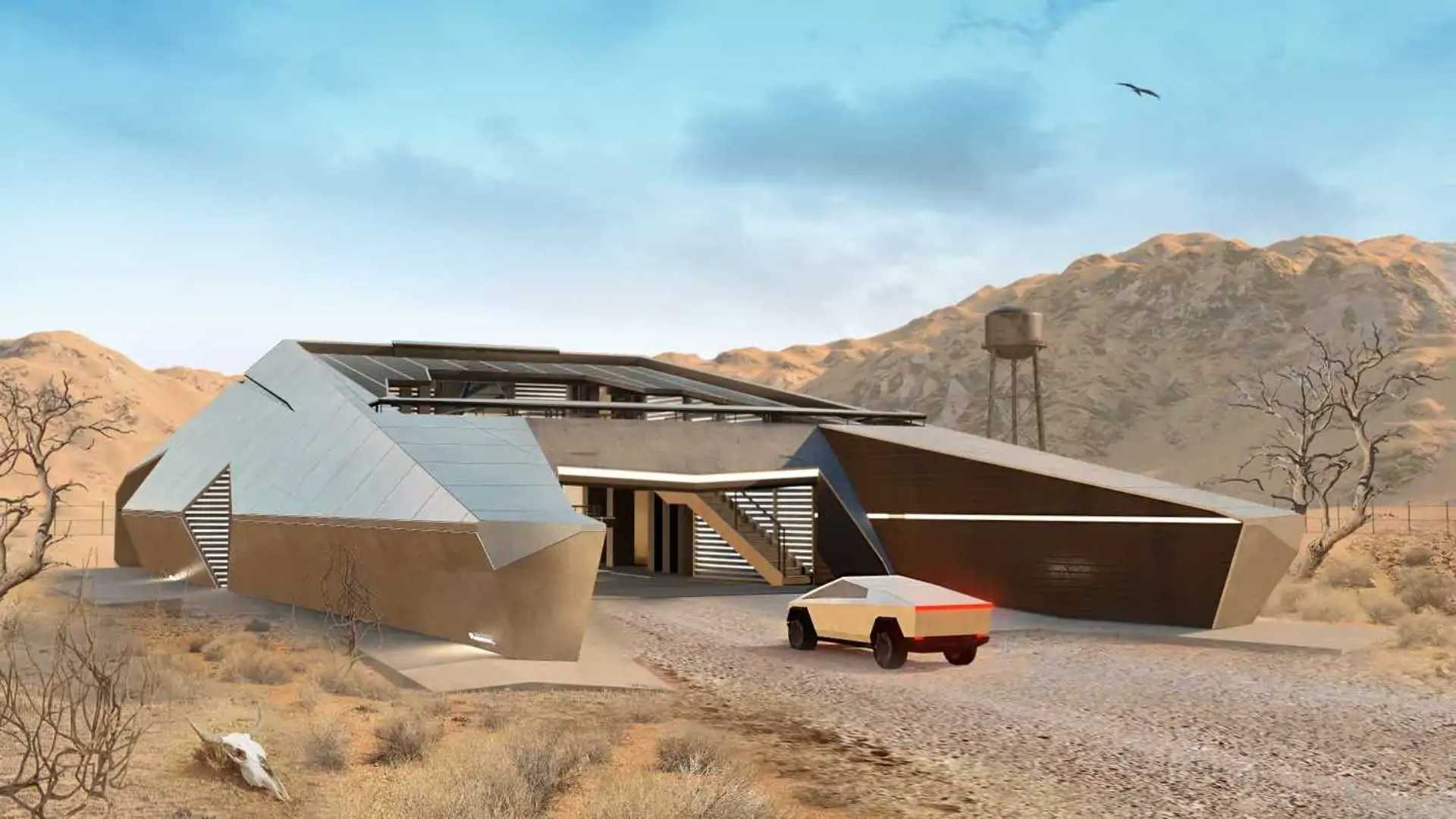 Cyberhouse Protects Against Nukes, Has Tesla Cybertruck Elevator