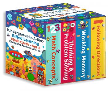 NEW Gifted Learning Flash Cards Bundle - Kindergarten in a Box Set 1 - Math Concepts, Thinking & Problem Solving, Working Memory, Following Directions