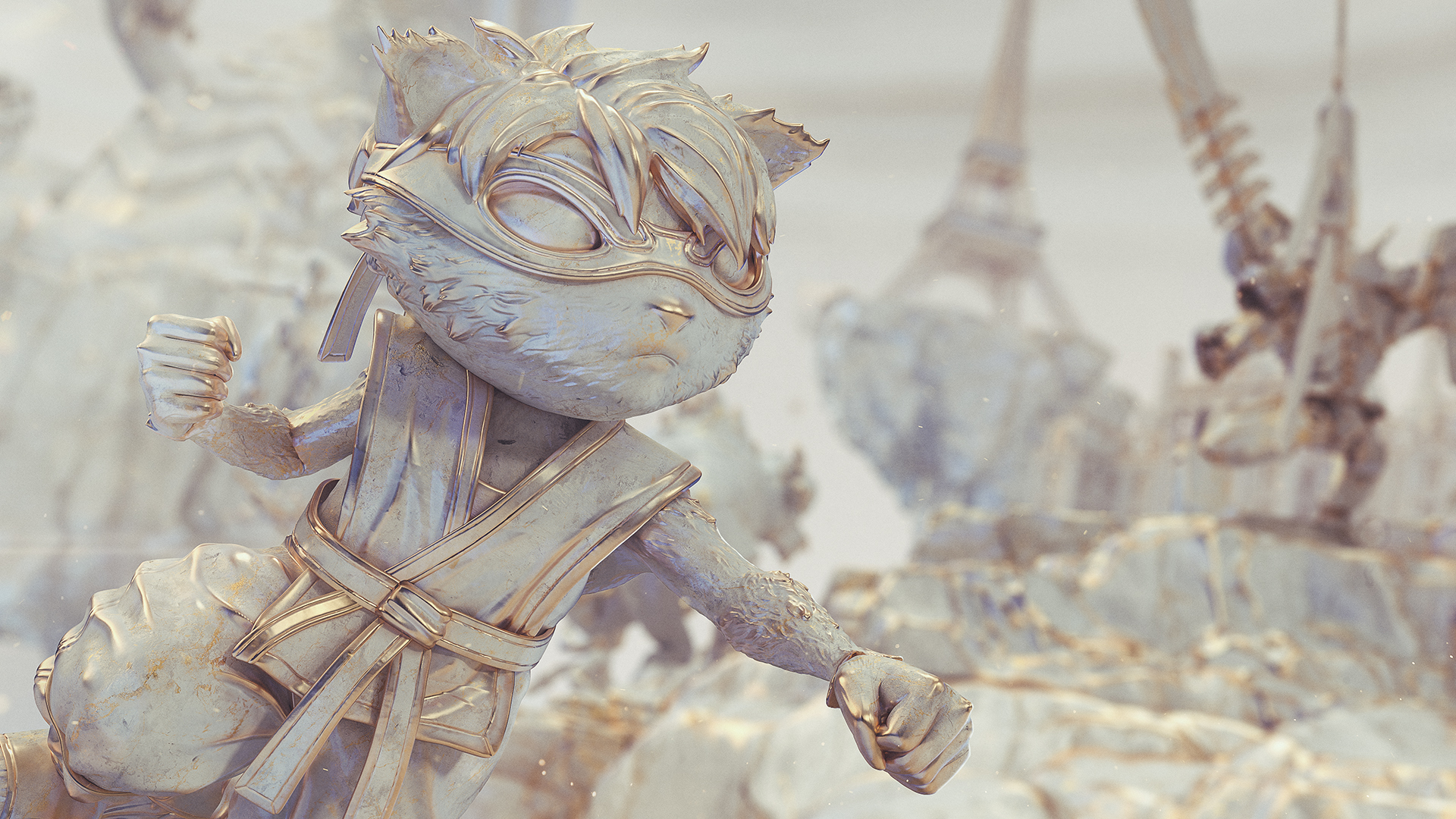 A marble statue of Kennen