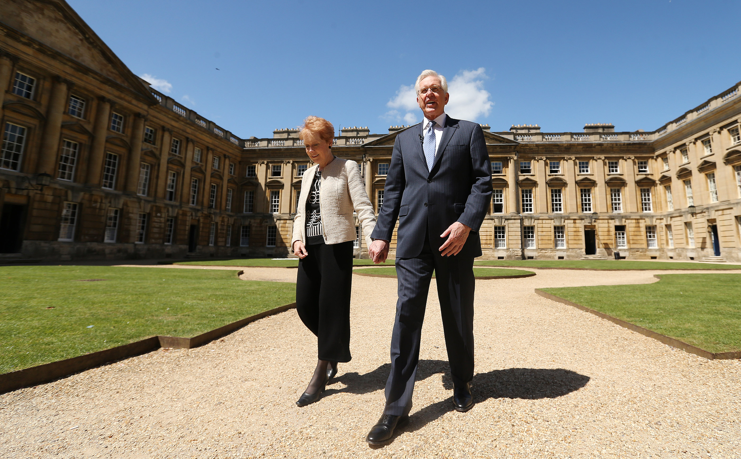 Elder D. Todd Christofferson, of the Quorum of the Twelve Apostles, takes a tour with his wife, Sister Katherine Christofferson, at Christ Church, Oxford University prior to speaking in Oxford, England on Thursday, June 15, 2017.