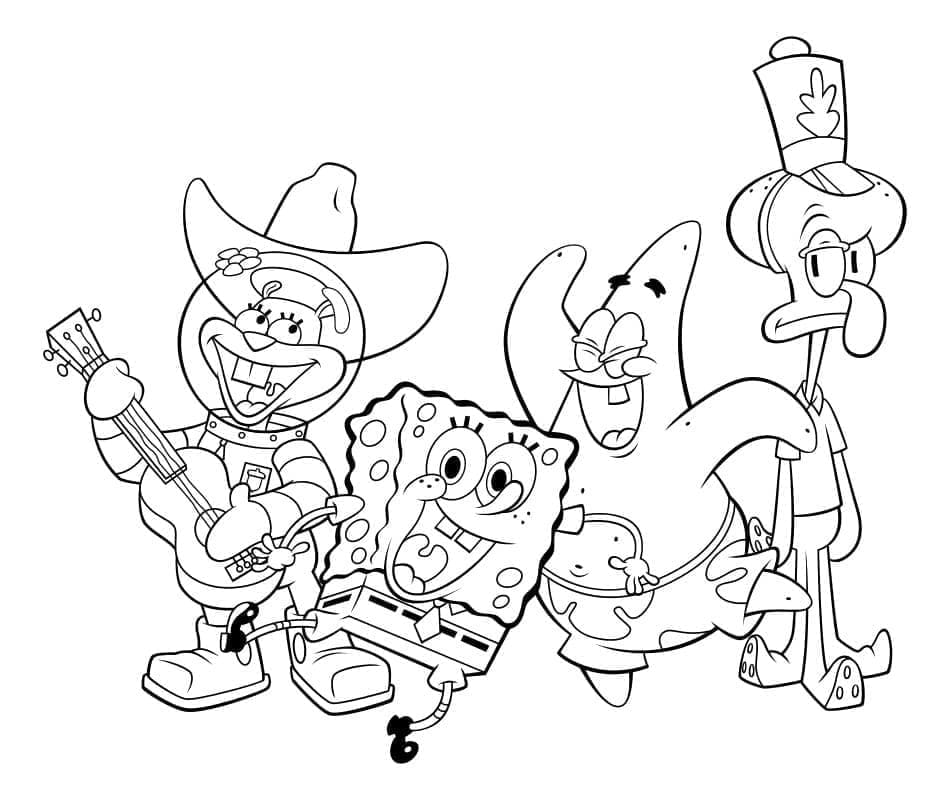 Coloriage Bob l&rsquo;Eponge