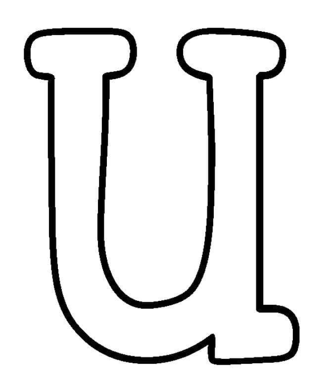Letter U coloring pages