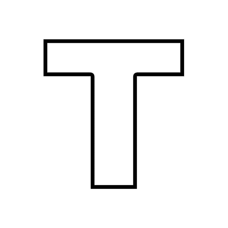 Letter T coloring pages