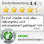 eKomi - The Feedback Company: Danke für den super Service. Ihr seit Spitze. Macht weiter so! :-)