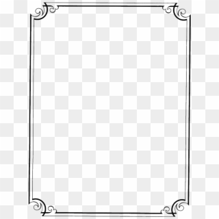 Page Border Design In Black And White , Png Download - Page Borders Transparent Background, Png Download