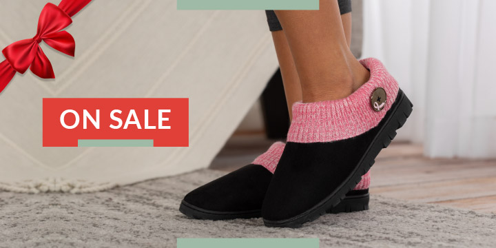 Pink Ribbon Comfy Clog Slippers