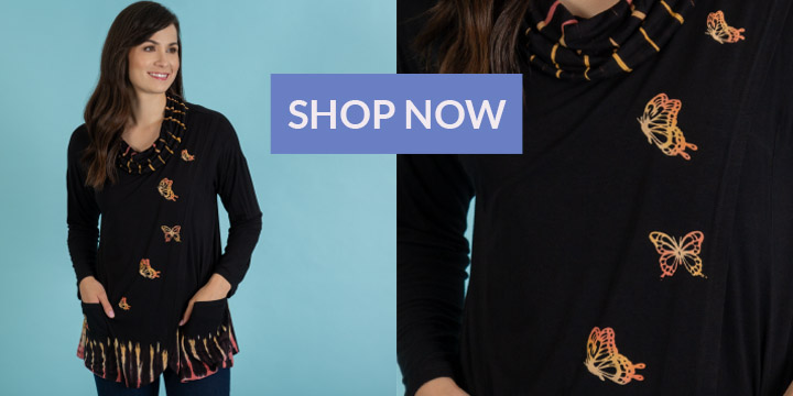 Butterfly Dawn Crossover Tunic