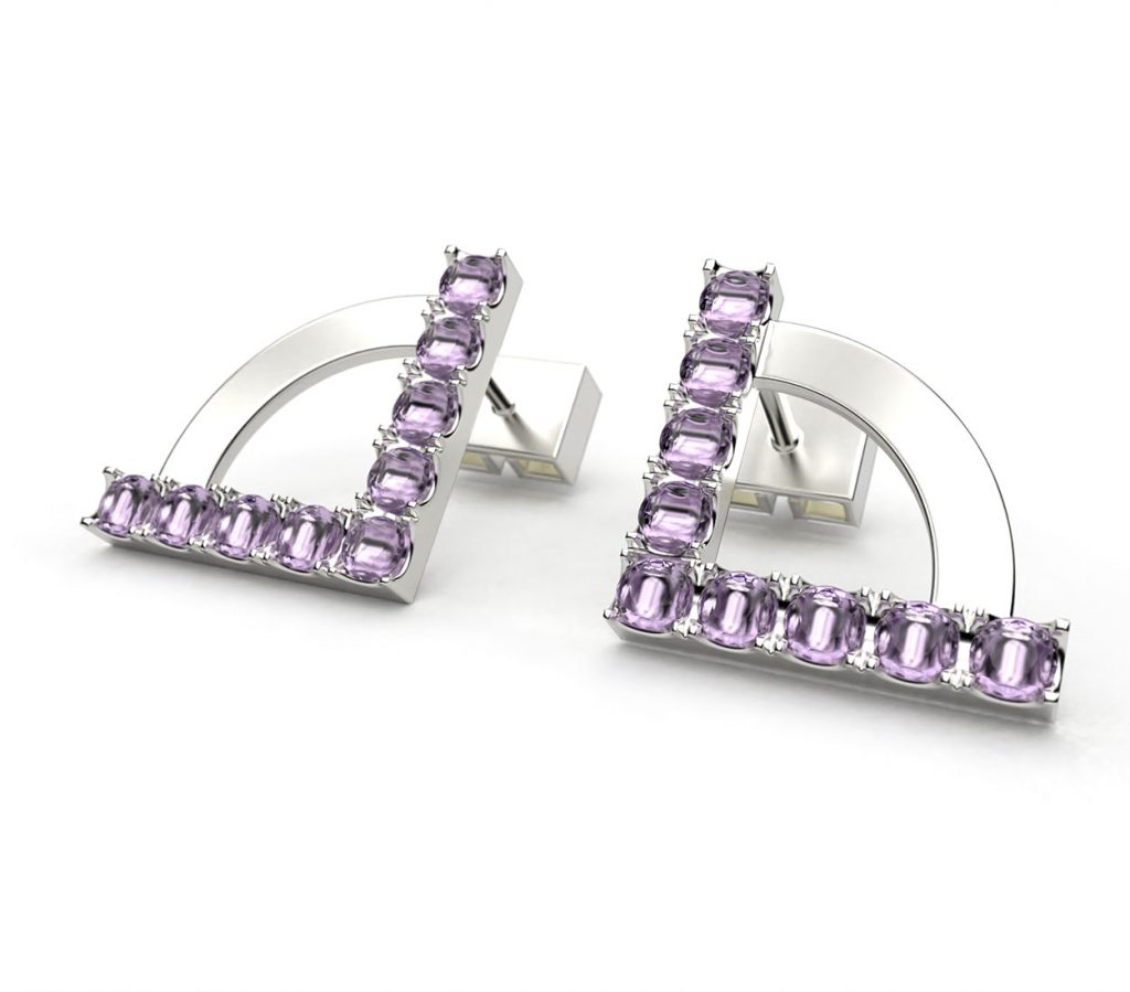 comprar aretes de plata angulos