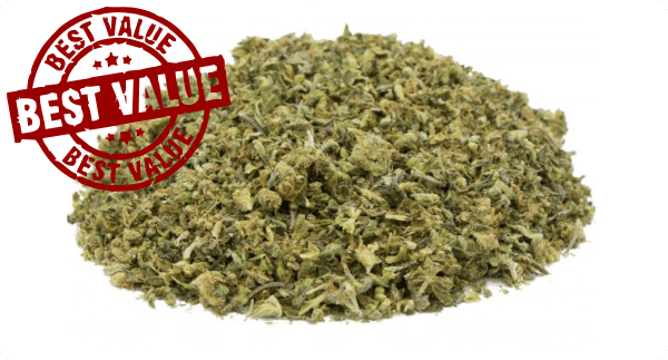 cannabis grinded mixed