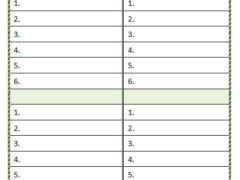 Bunco Score Sheet Template