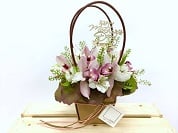 Pink Cymbidium Basket for Mother's Day