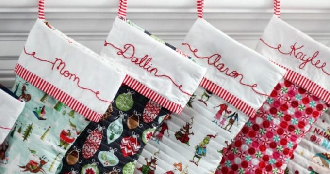 Quilted Christmas Stockings for the Entire Family