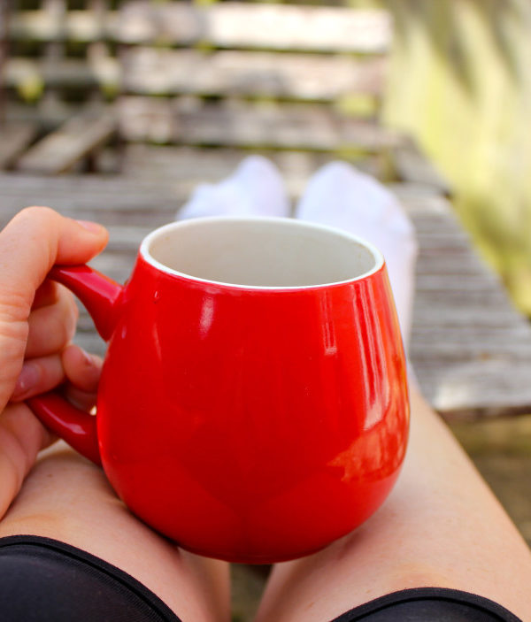 red coffee cup