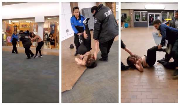 Meanwhile In Anchorage, AK: Mall Cops Drag Out A Shoplifting Suspect Who Pulled Out A Knife On Mall Shop Employee!