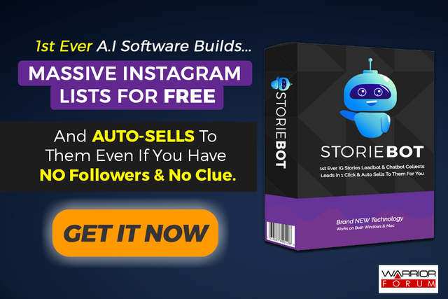 Go for Warrior Special Deal:StorieBot for Instagram deal