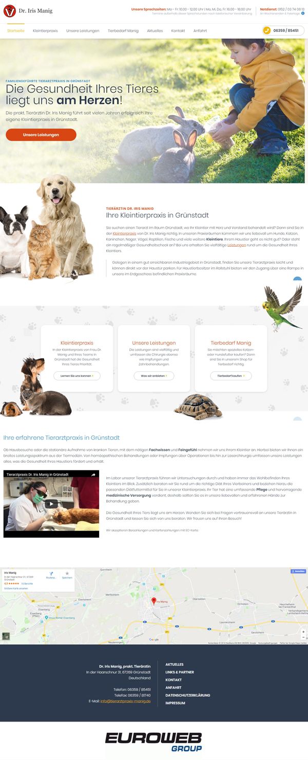 Pin &ndash; Portfolio: Inspiration Webdesign &ndash; https://www.tierarztpraxis-manig.de/