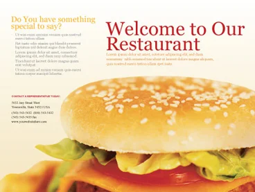 Fast Food Brochure Template