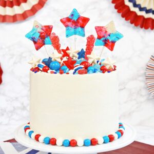Fourth of July Layer Cake | From SugarHero.com