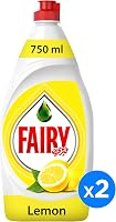 Fairy Lemon Dish Washing Liquid Soap Dual Pack 750ML@25%