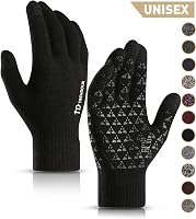 TRENDOUX Winter Gloves for Men Women - Unisex Knit Touch Screen, Thermal Warm Lining
