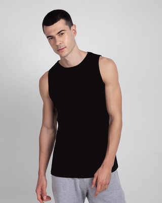 Shop Jet Black Vest-Front