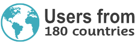 Users from 180 Countries