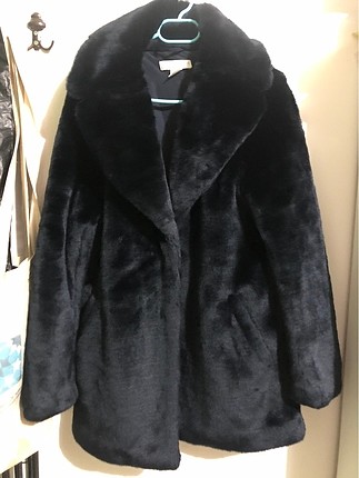 H&M markalı lacivert kürk