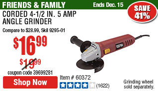 Corded 4-1/2 in. 5 Amp Angle Grinder